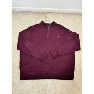 Polo Ralph Lauren‎ Luxury Jersey 1/4 Zip Pullover Sweatshirt Sweater Size 3XB